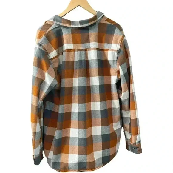 MEN'S Large Magellan Plaid Flannel Loose Fit Shirt - Picture 3 of 4